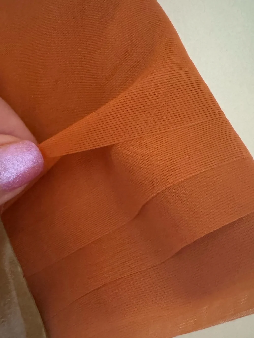 Sheer Orange Curtains NWT - Picture 4 of 4